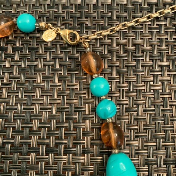 Joan Rivers Turquoise and Amber Necklace - Picture 2 of 3